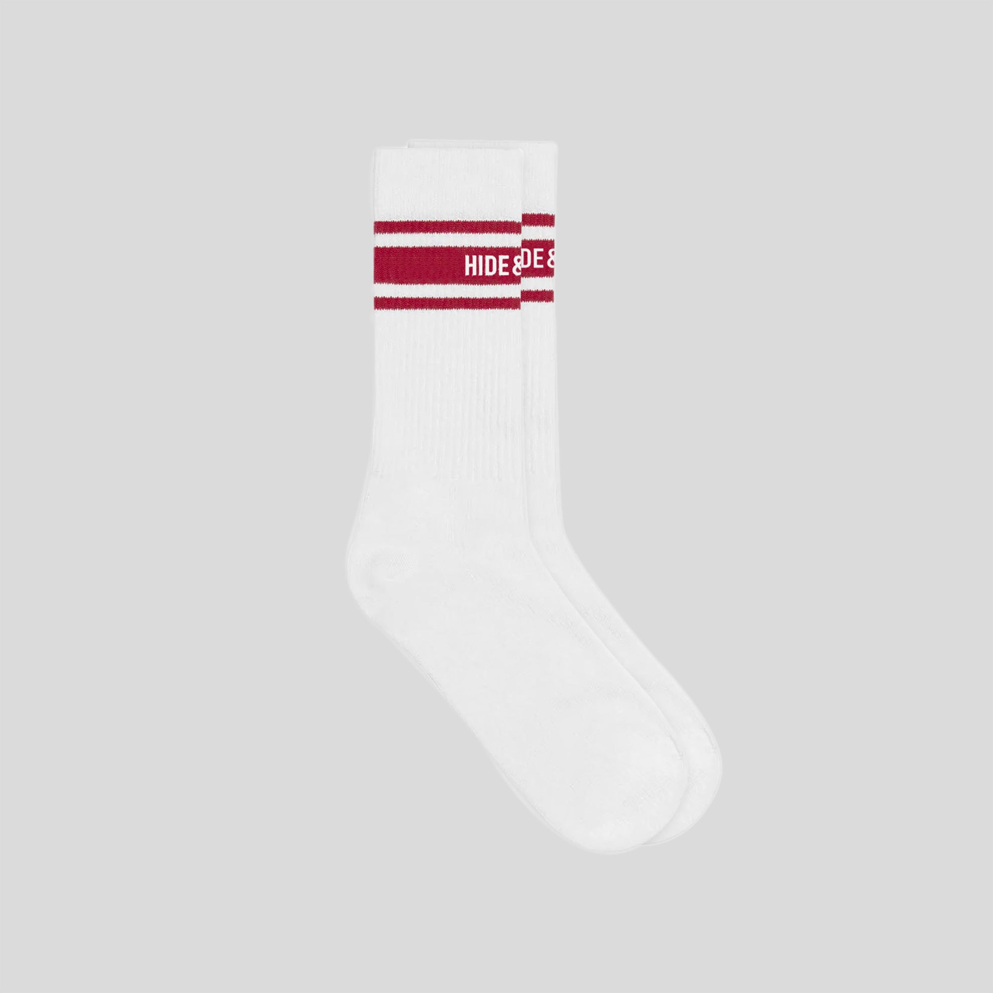 Socks White Red